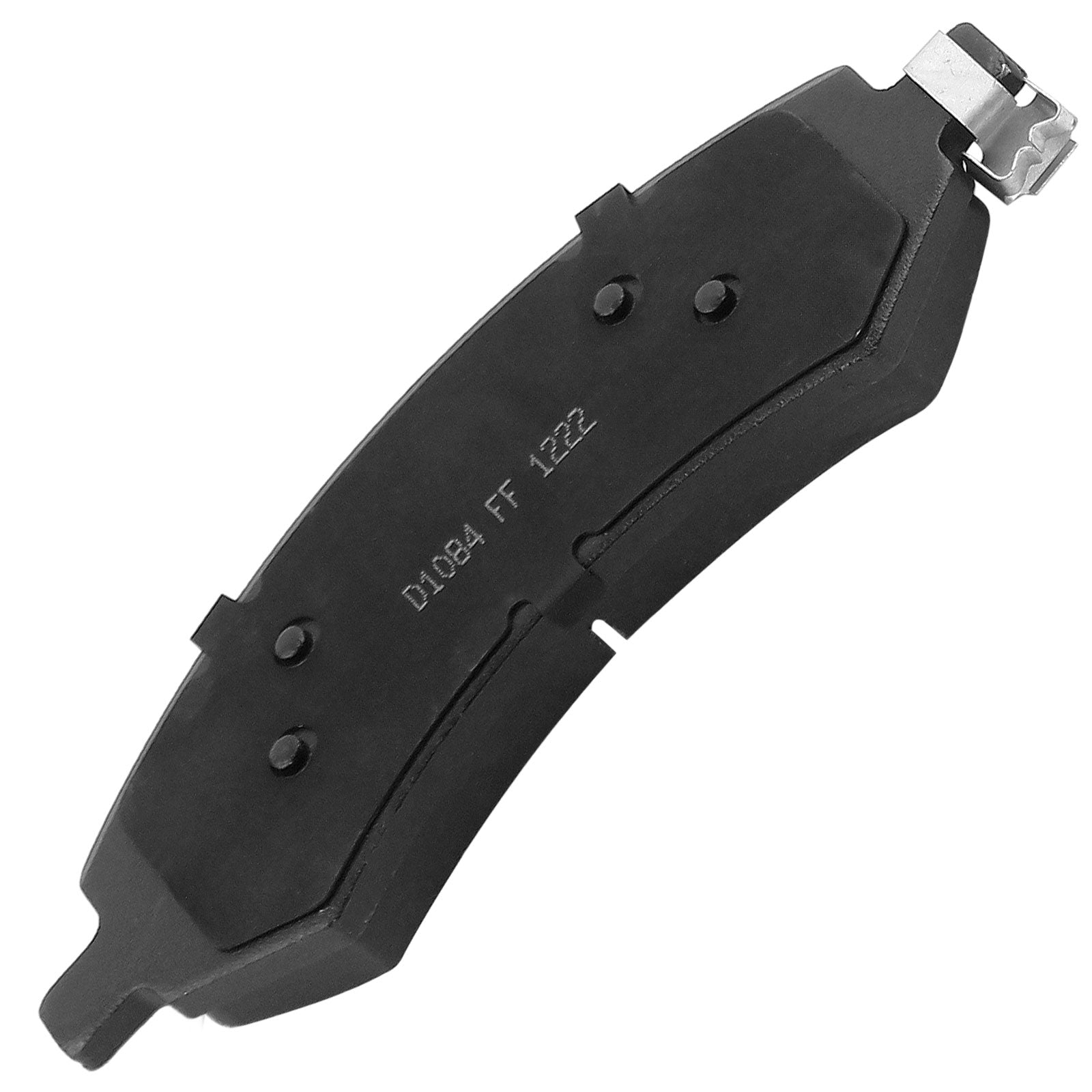 Front Ceramic Brake Pads w/Hardware Kits Fits for Chrysler Aspen, Dodge Dakota Durango Ram 1500, Mitsubishi Raider, Ram 1500 Dakota-Low Dust Brake Pad-4 Pack MotorbyMotor