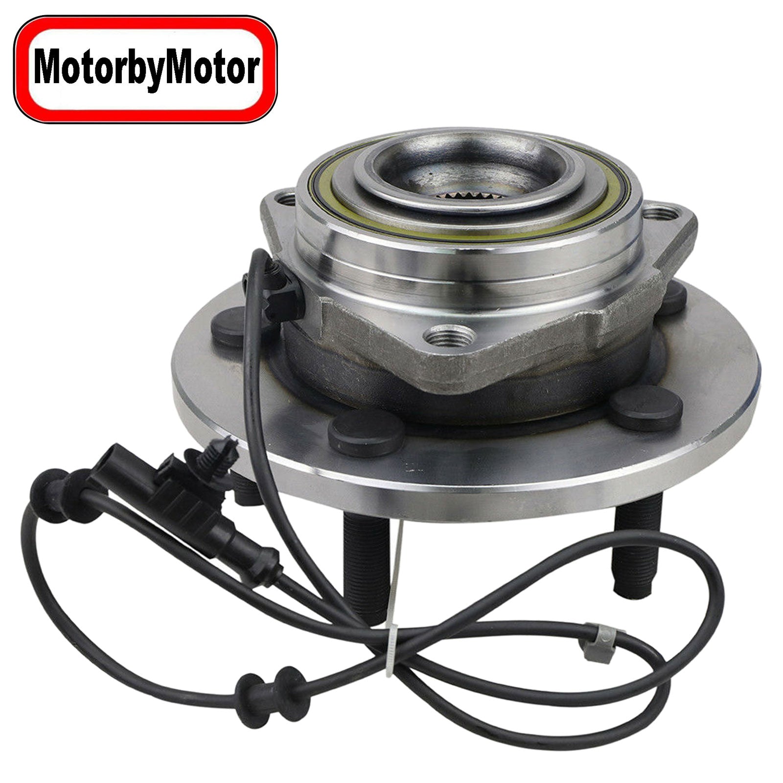 MotorbyMotor 513207 Front Wheel Bearing andHub Assembly with 5 Lugs Fits for 2004 2005 Dodge Durango Low-Runout OE Directly Replacement Hub Bearing (w/ABS) MotorbyMotor