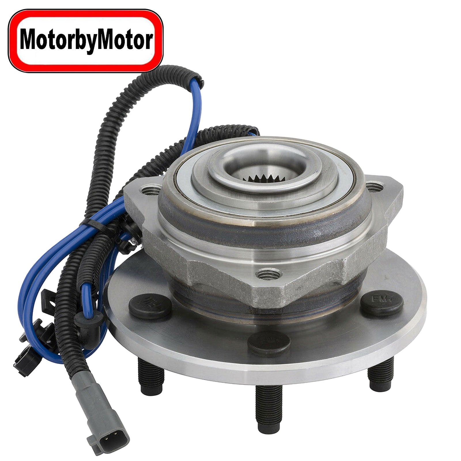 MotorbyMotor 513176 Front Left Heavy Duty Wheel Bearing Assembly with 5 Lugs Fits for 2002-2007 Jeep Liberty Wheel Bearing and Hub Assembly (w/ABS, All Models)-Driver Side MotorbyMotor