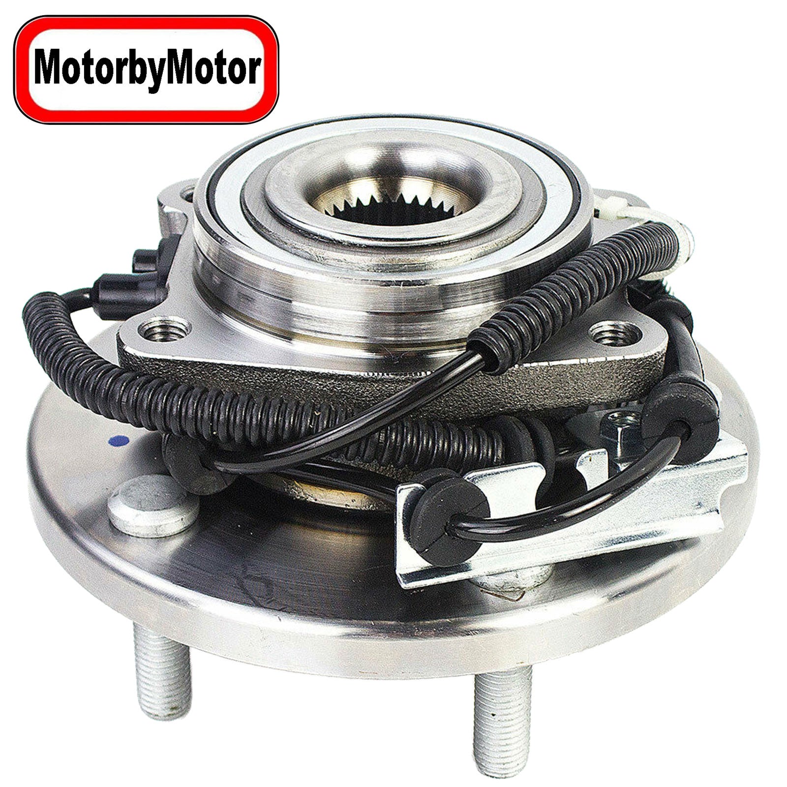MotorbyMotor 515136 Front Heavy Duty Wheel Bearing Assembly with 5 Lugs Fits for 08-11 Chrysler Town & Country Dodge Grand Caravan, 09-12 Volkswagen Routan Wheel Bearing and Hub Assembly (w/ABS) MotorbyMotor