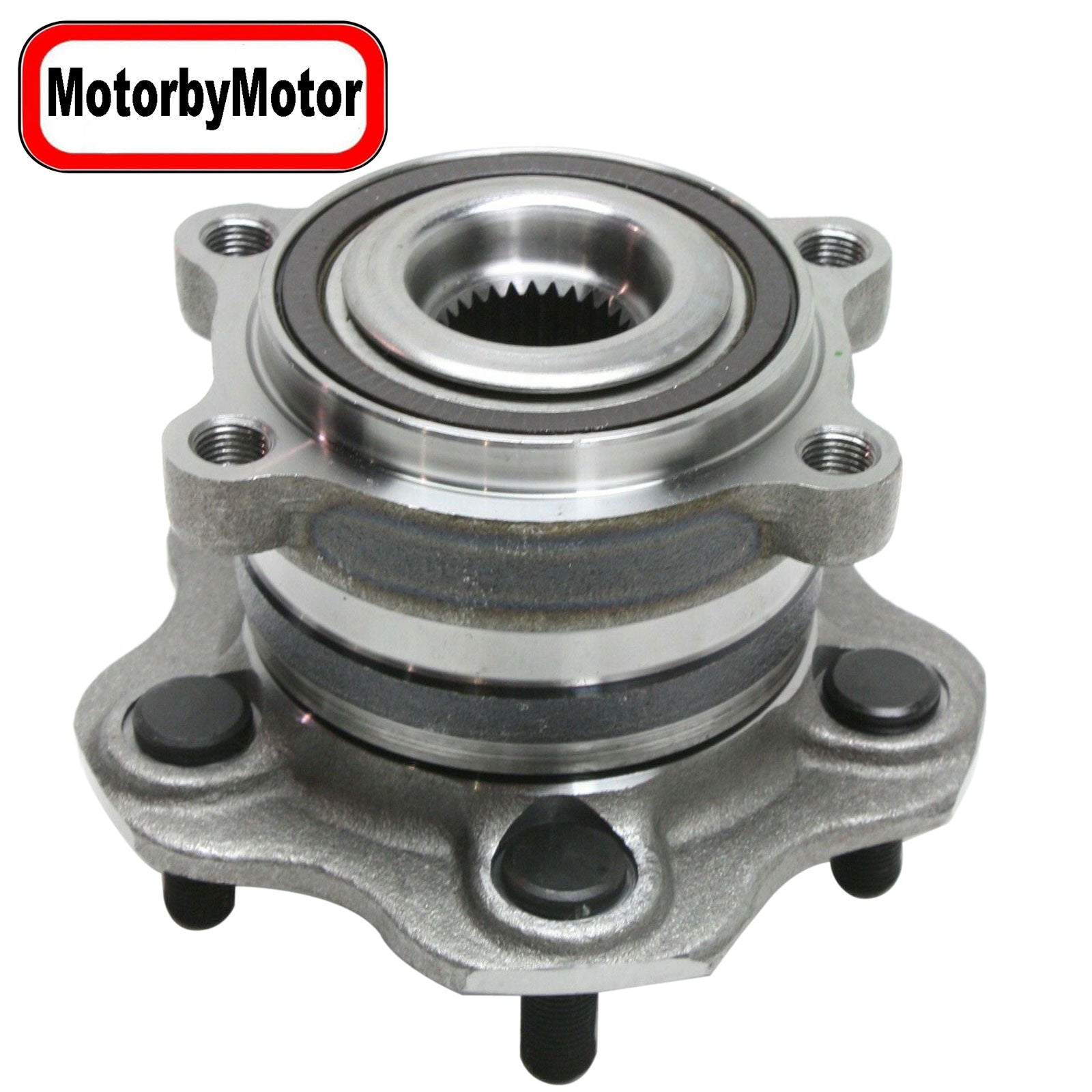 MotorbyMotor 512408 Rear Wheel Bearing and Hub Assembly with 5 Lugs Fits for Nissan Murano 2009-2014 Low-Runout OE Directly Replacement Hub Bearing (AWD Model Only) MotorbyMotor