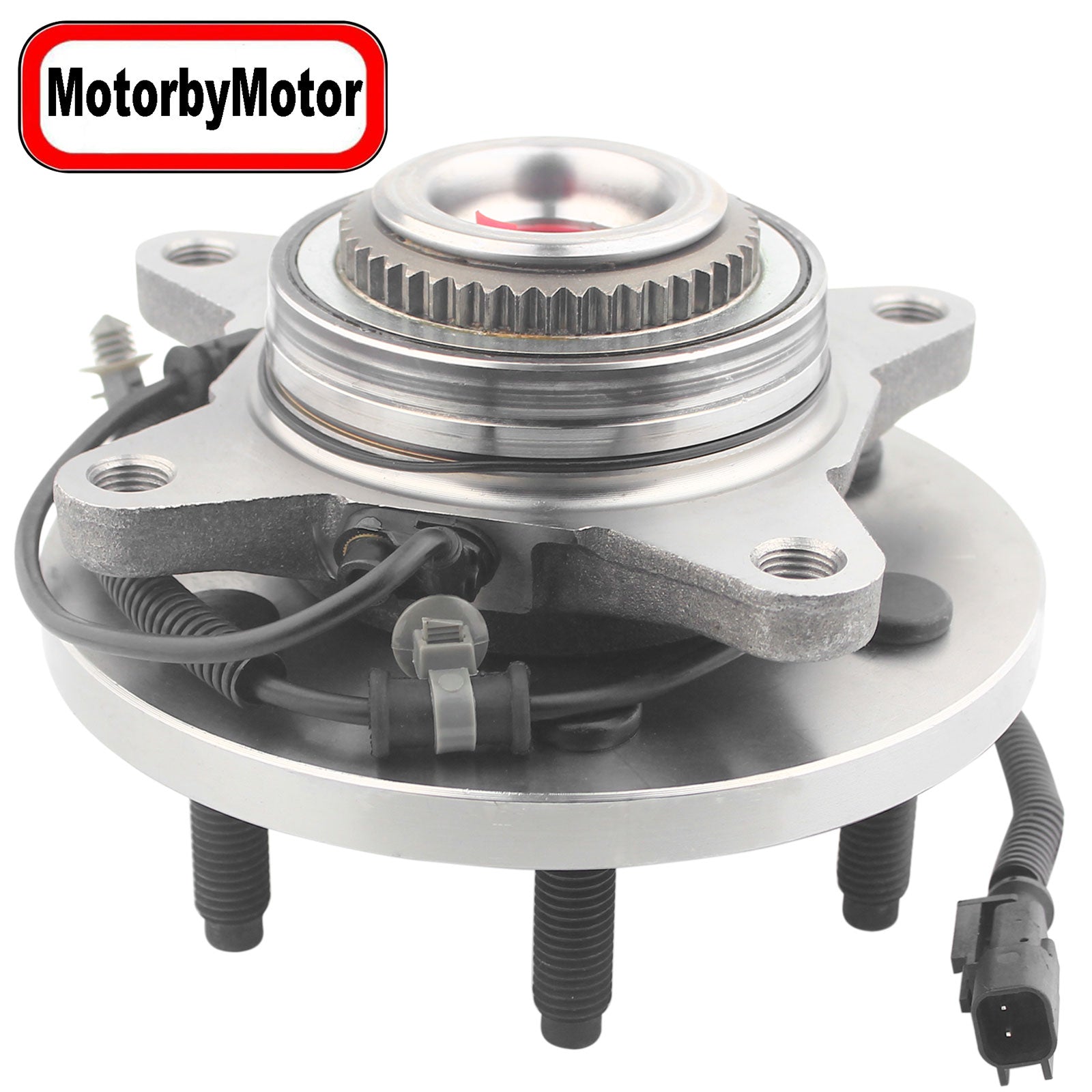 MotorbyMotor 515142 Front Wheel Bearing and Hub Assembly 4WD with 6 LugsFits for Ford F-150 Expedition, Lincoln Navigator Hub Bearing (w/ABS, 4x4; Excludes Heavy Duty) ) MotorbyMotor