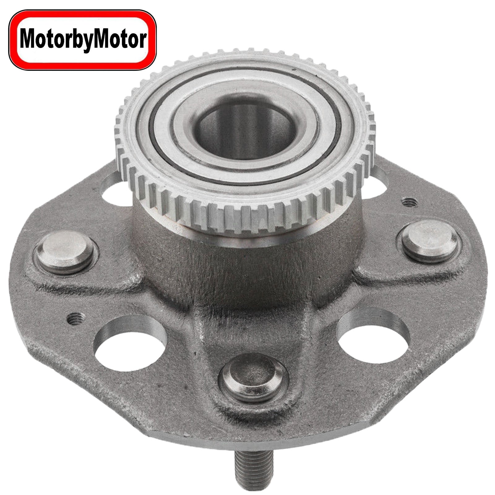 MotorbyMotor 512178 Rear Wheel Bearing Hub Assembly 2WD with 4 Lugs Honda Accord Low-Runout OE Directly Replacement (2WD FWD, w/ABS) MotorbyMotor