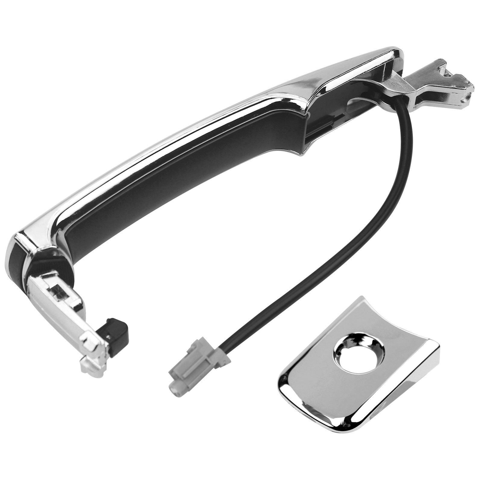Front Left Exterior Door Handle Fits for Nissan Murano/Rogue/Rogue Select,Infiniti FX35/FX45/G35 Driver Side Outer Door Handles (Chrome Silver) MotorbyMotor