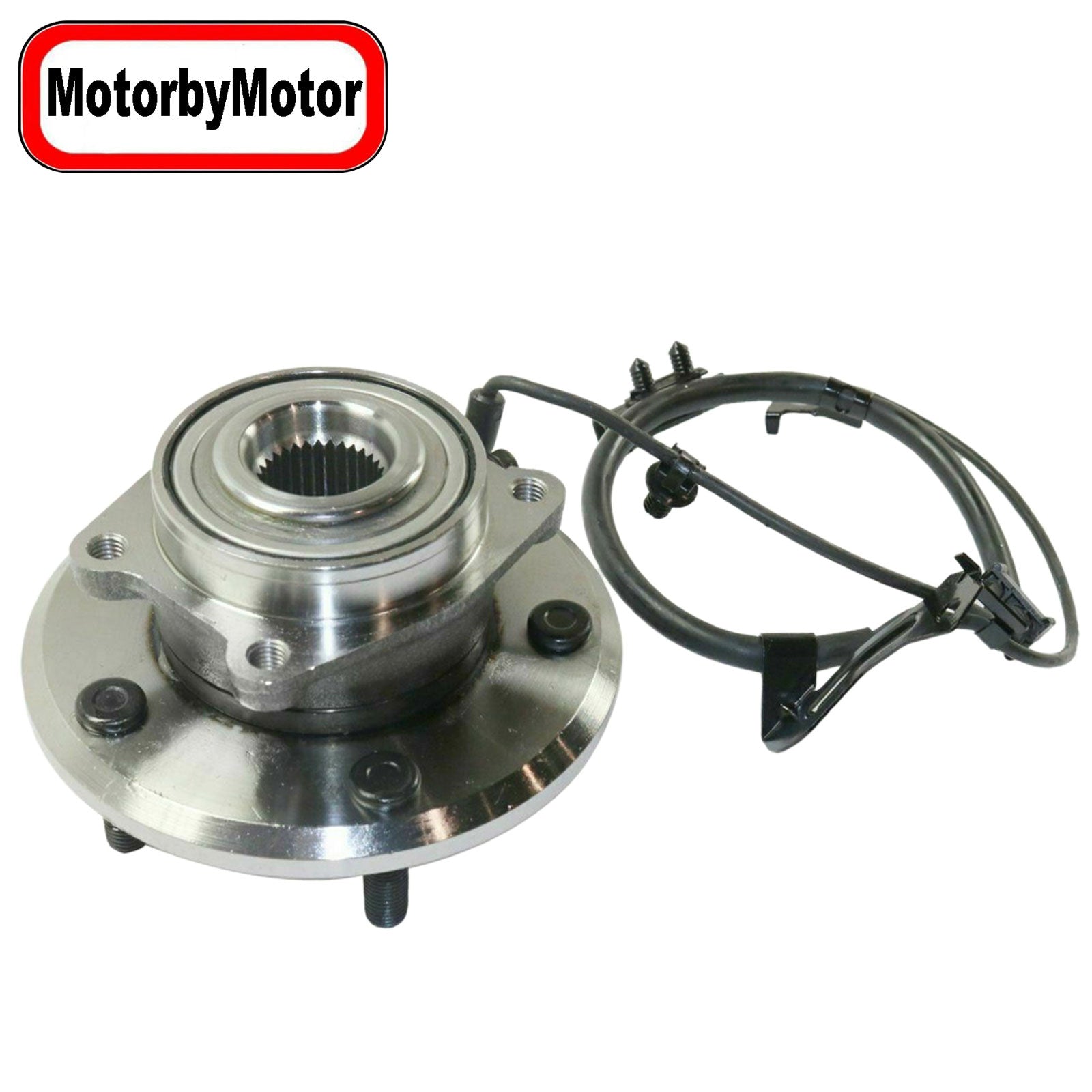 MotorbyMotor Rear Right Fit 2009 2010 2011 2012 2013 2014 2015 2016 2017 2018 Dodge Journey Wheel Bearing Hub Assembly,w/ABS 5 Lugs Passenger RH Side Hub Bearing, Replace 512479 MotorbyMotor
