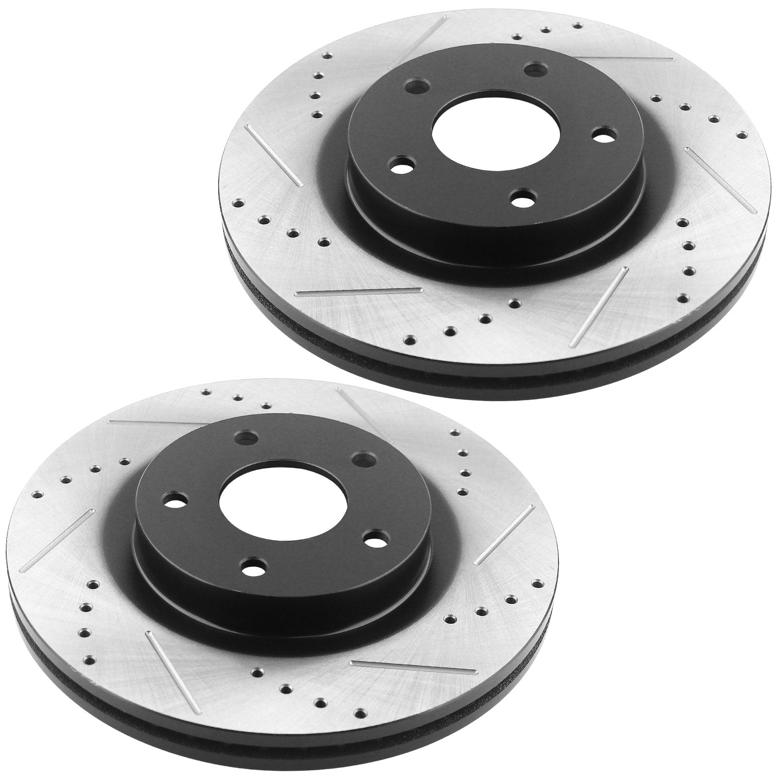 Motorbymotor Front Brake Rotors 296mm Drilled & Slotted Design Brake Rotor & Brake Pad kit Fits for Nissan Altima,Nissan Altima MotorbyMotor
