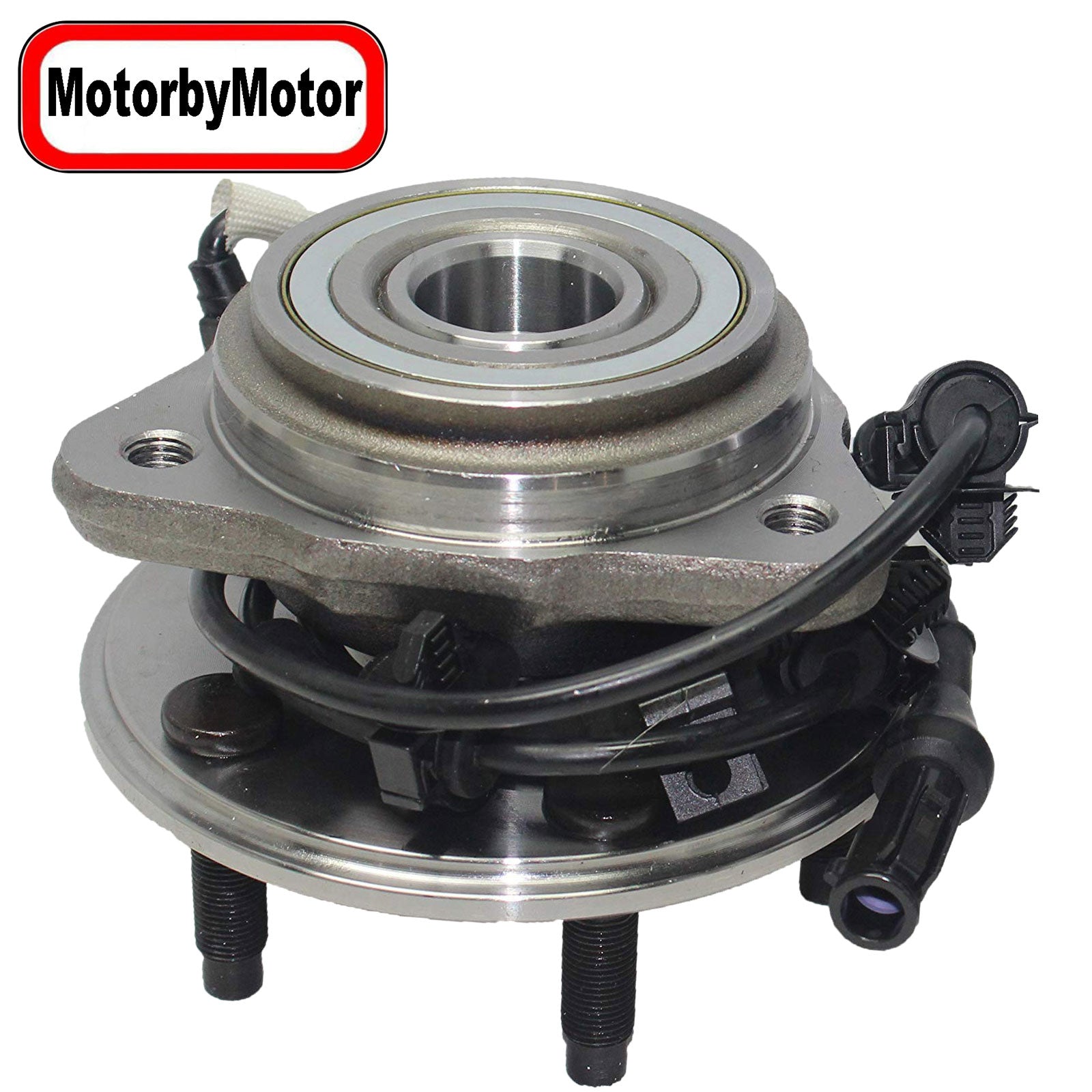 MotorbyMotor 515051 Front Wheel Bearing and Hub Assembly 4WD with 5 Lugs fits for Ford Explorer Ranger, Mazda B3000 B4000,Mercury Mountaineer Low-Runout OE Directly Replacement Hub Bearing w/ABS MotorbyMotor
