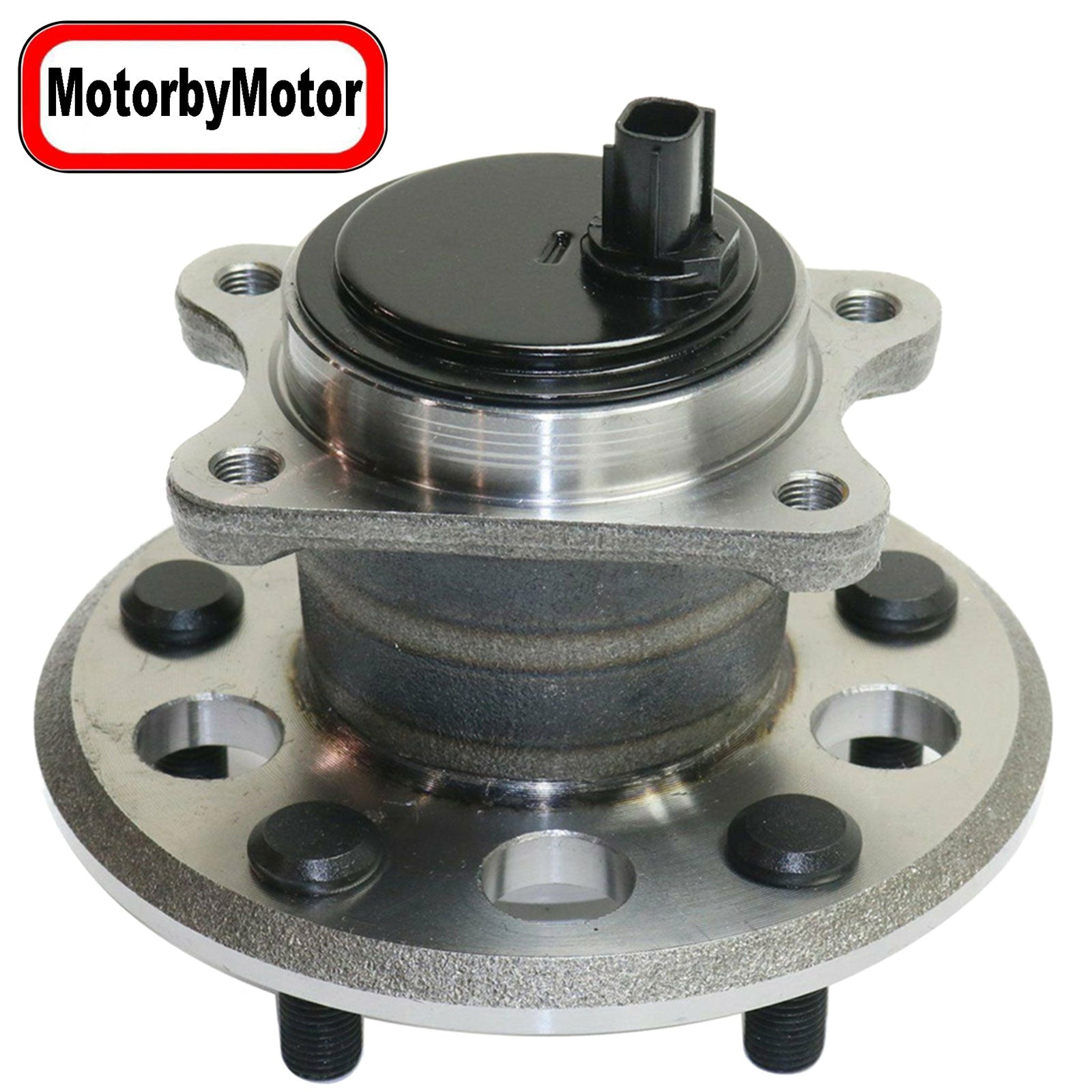 MotorbyMotor 512455 Rear Passenger Wheel Bearing and Hub Assembly with 5 Lugs Fits for 2013-2018 Toyota Avalon, 2012-2017 Toyota Camry Low-Runout OE Directly Replacement Hub Bearing (w/ABS, Right LH) MotorbyMotor