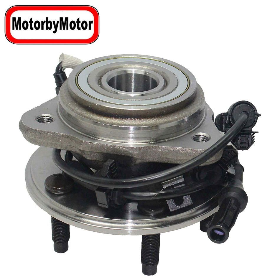 MotorbyMotor 515003 Front Wheel Bearing and Hub Assembly with 5 Lugs Fits for Ford Ranger Explorer Sport Trac, Mazda B4000 B3000 B2300, Mercury Mountaineer Low-Runout Replacement Hub Bearing (w/ABS) MotorbyMotor