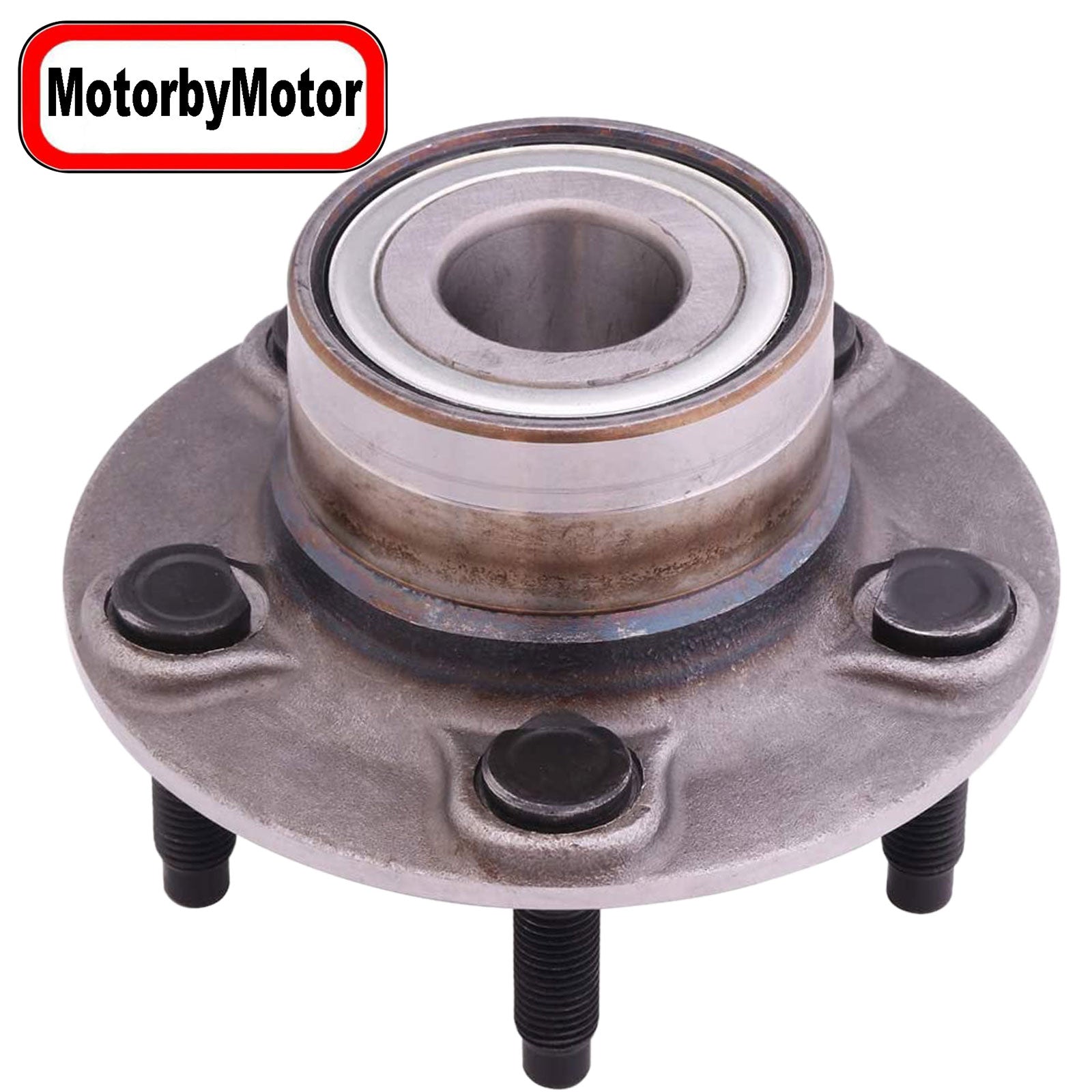 MotorbyMotor (2WD Rear Wheel Bearing and Hub Assembly Fits for 1990-2007 Ford Taurus, 1990-2004 Mercury Sable Wheel Hub w/5 Lugs [FWD, Non-ABS]-512164 MotorbyMotor
