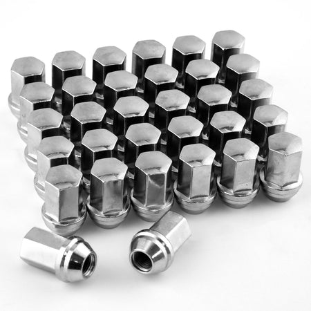 32pcs M14x1.5 Wheel Lug Nuts, Polished Stainless Lug Nuts