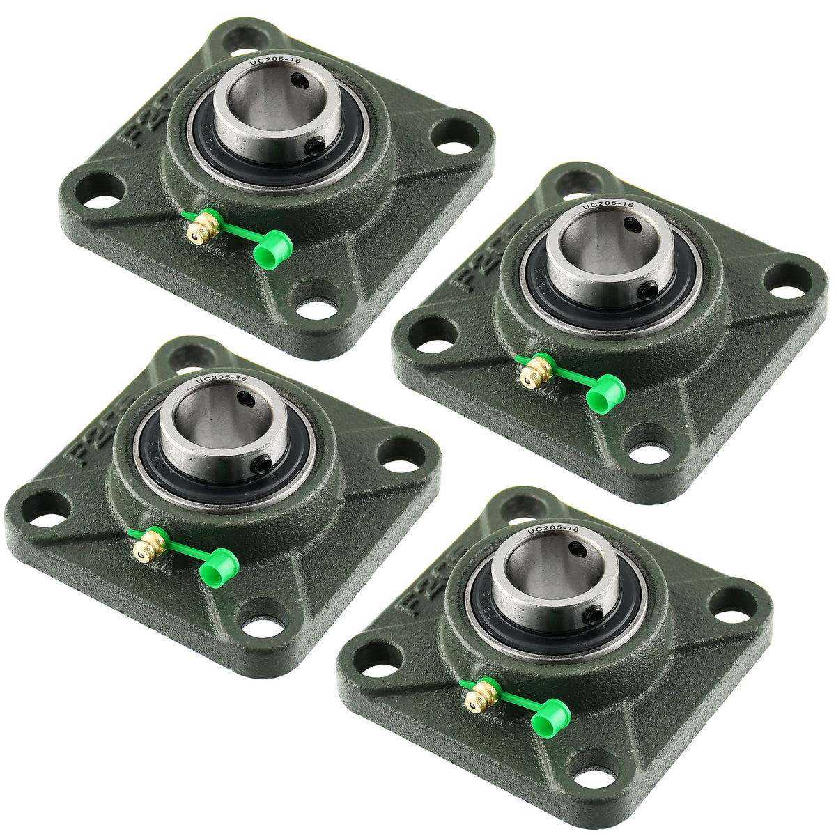 UCF205-16 Solid Pillow Block Flange Mounted Bearing-1 INCH Bore 4 Bolt -Self Aligning-Pillow Block Bearing-4Pack MotorbyMotor