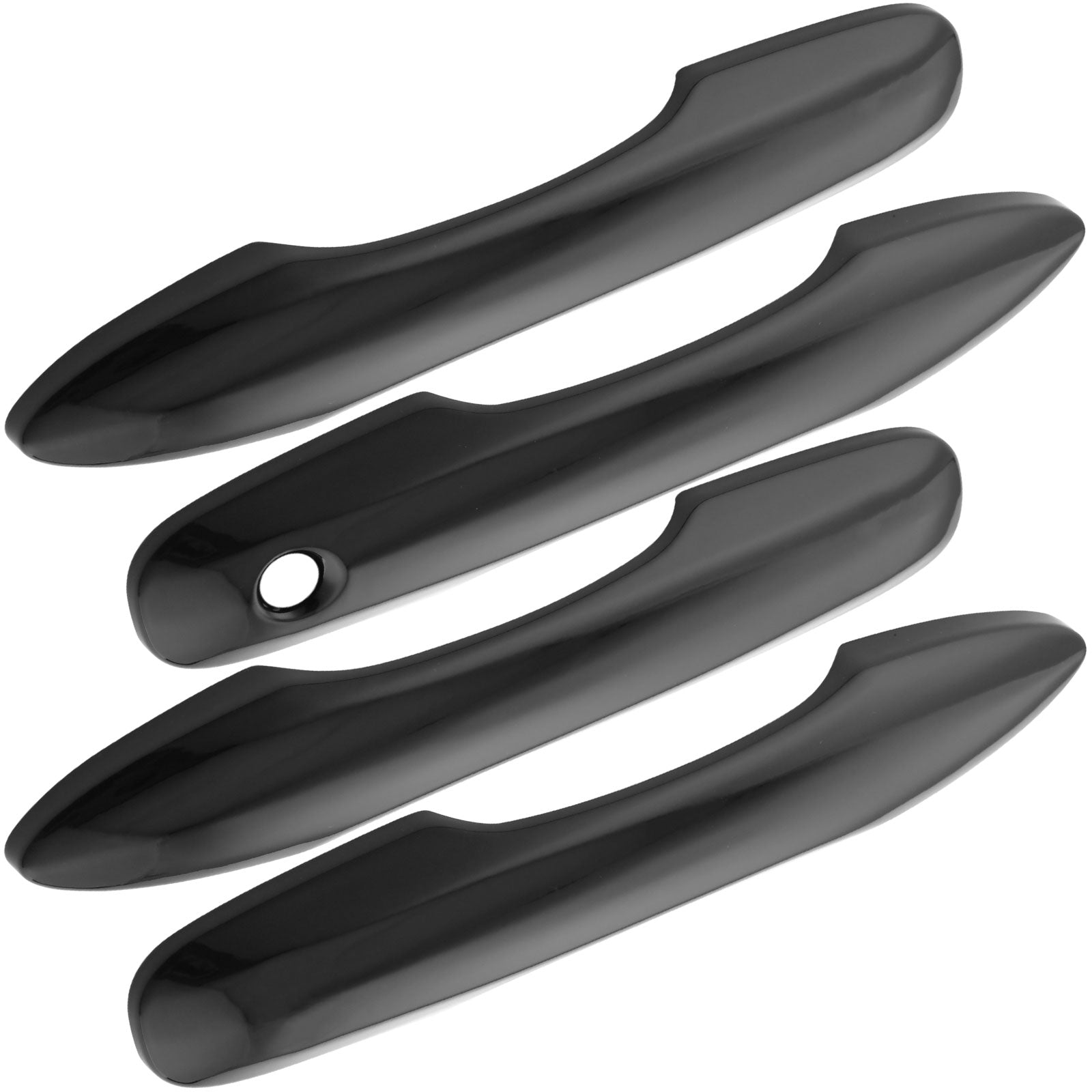 4Pcs Glossy Black Door Handle Covers W/O Keyhole Fits for Toyota Camry Corolla Prius Prime Car Door Handle MotorbyMotor