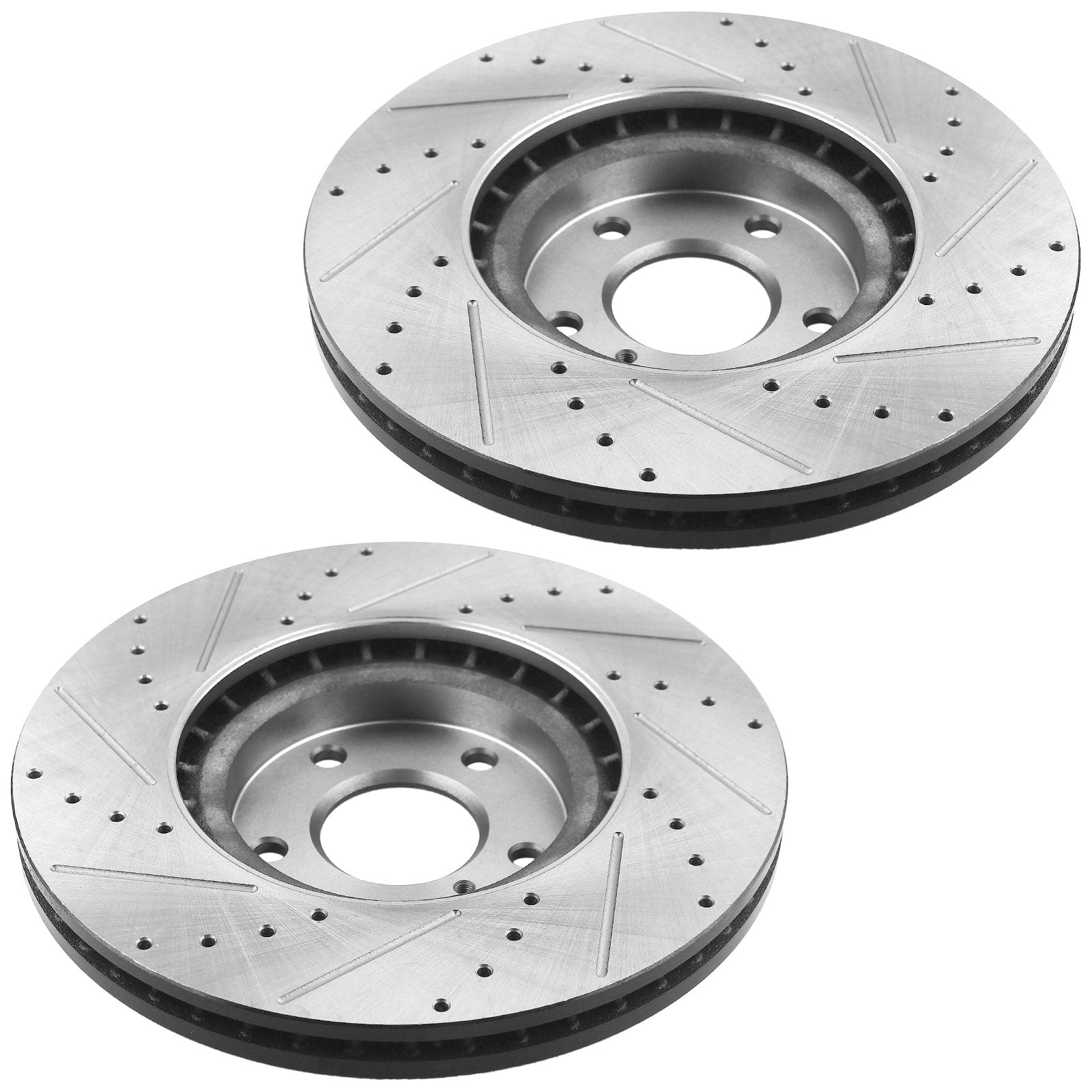 MotorbyMotor Front Brake Rotors 320mm Drilled & Slotted Design Brake Rotor & Brake Pad kit Including CLEANER DOT4 FLUID Fits for Infiniti JX35 QX60, Nissan Murano Pathfiner (All Models) MotorbyMotor