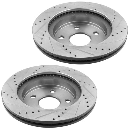 MotorbyMotor Front Brake Rotors 336mm Drilled & Slotted Brake Rotor Fits for Dodge Ram 1500 Dakota Durango, Ram 1500 4000, Chrysler Aspen MotorbyMotor