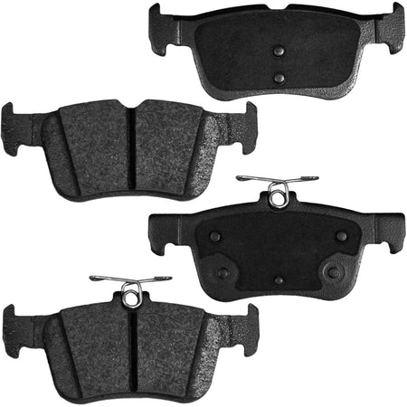 4PC Rear Ceramic Brake Pads with Hardware Kits Fits for Ford Edge Escape Fusion Police Responder, Lincoln Continental MKC MKX MKZ Nautilus Low Dust Brake Pad MotorbyMotor