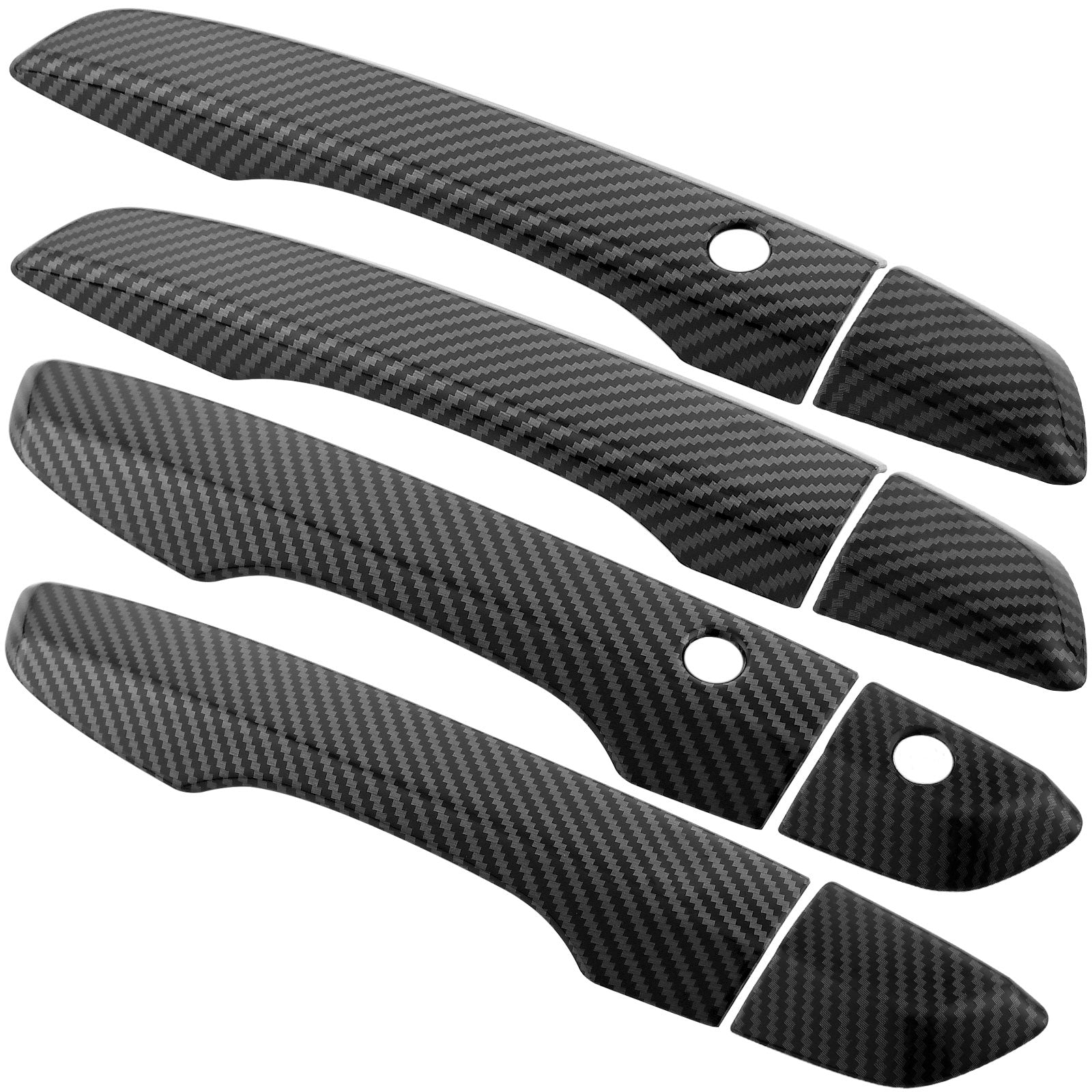 4PCS Exterior Door Handle Fits for Honda Civic 2016 2017 2018 2019 2020 2021 Outer Outside Car Door Handle (Carbon Fiber Style ) MotorbyMotor