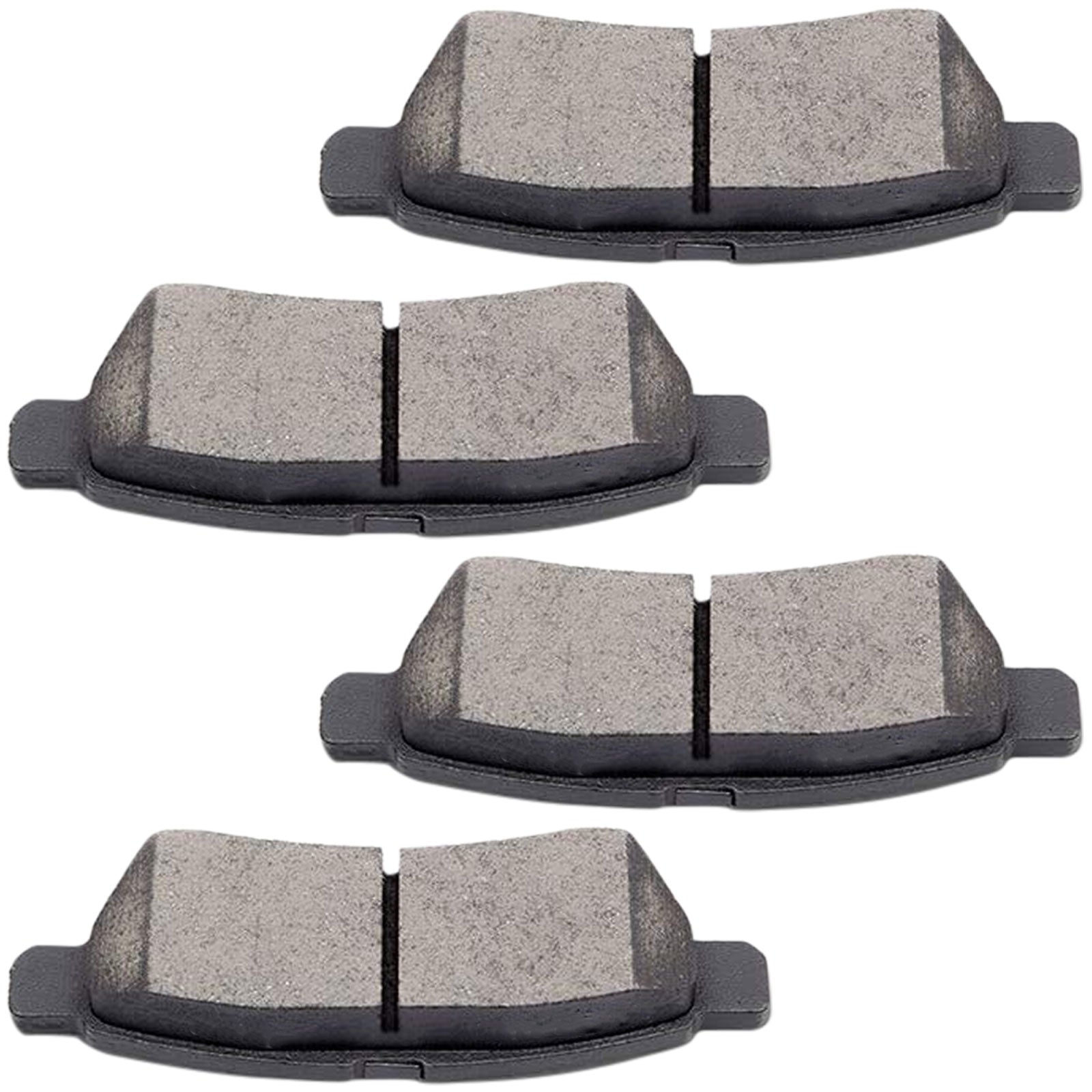 4PC Rear Ceramic Brake Pads with Hardware Kits Fits for Nissan Frontier 2005-2009, Nissan Xterra 2005-2015, Suzuki Equator 2009-2012 Low Dust Brake Pad MotorbyMotor