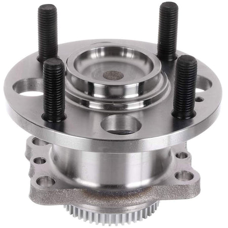 MotorbyMotor 512483 Rear Wheel Bearing and Hub Assembly with 4 Lugs Fits for 2012-2017 Hyundai Accent, 2012-2017 Kia Rio Low-Runout OE Directly Replacement Hub Bearing (w/ABS) MotorbyMotor