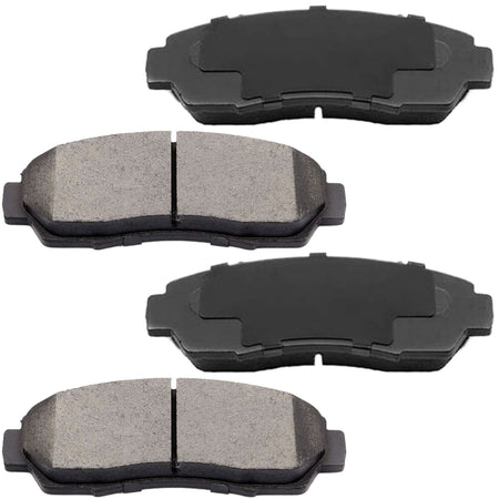 MotorbyMotor 4PC Front Ceramic Brake Pads with Hardware Kits, Honda Crosstour CR-V Odyssey Accord Crosstour Passport Low Dust Brake Pad (All Models) MotorbyMotor
