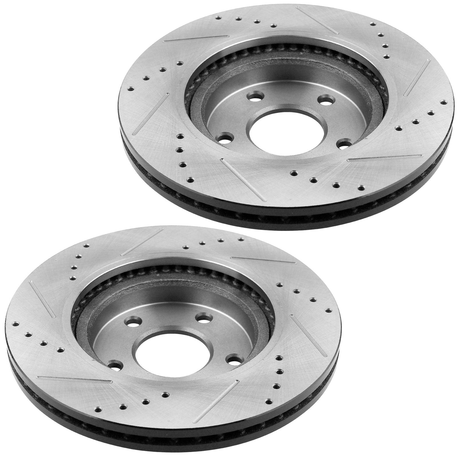 Motorbymotor Front Brake Rotors 296mm Drilled & Slotted Design Brake Rotor & Brake Pad kit Fits for Nissan Altima,Nissan Altima MotorbyMotor