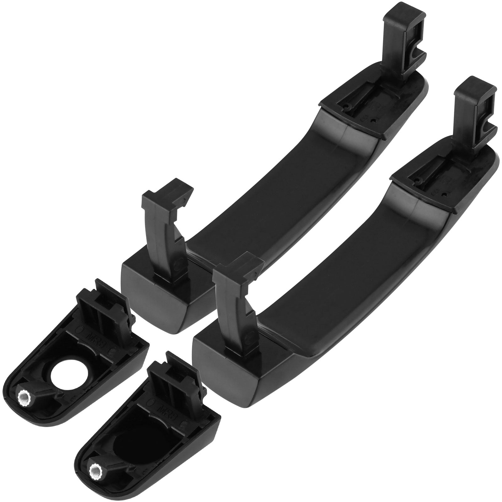 Front Exterior Door Handle Fits for Chevy Equinox HHR Malibu, Pontiac G6 Torrent, Suzuki XL-7 Car Door Handle (Black, Driver & Passenger Side) MotorbyMotor