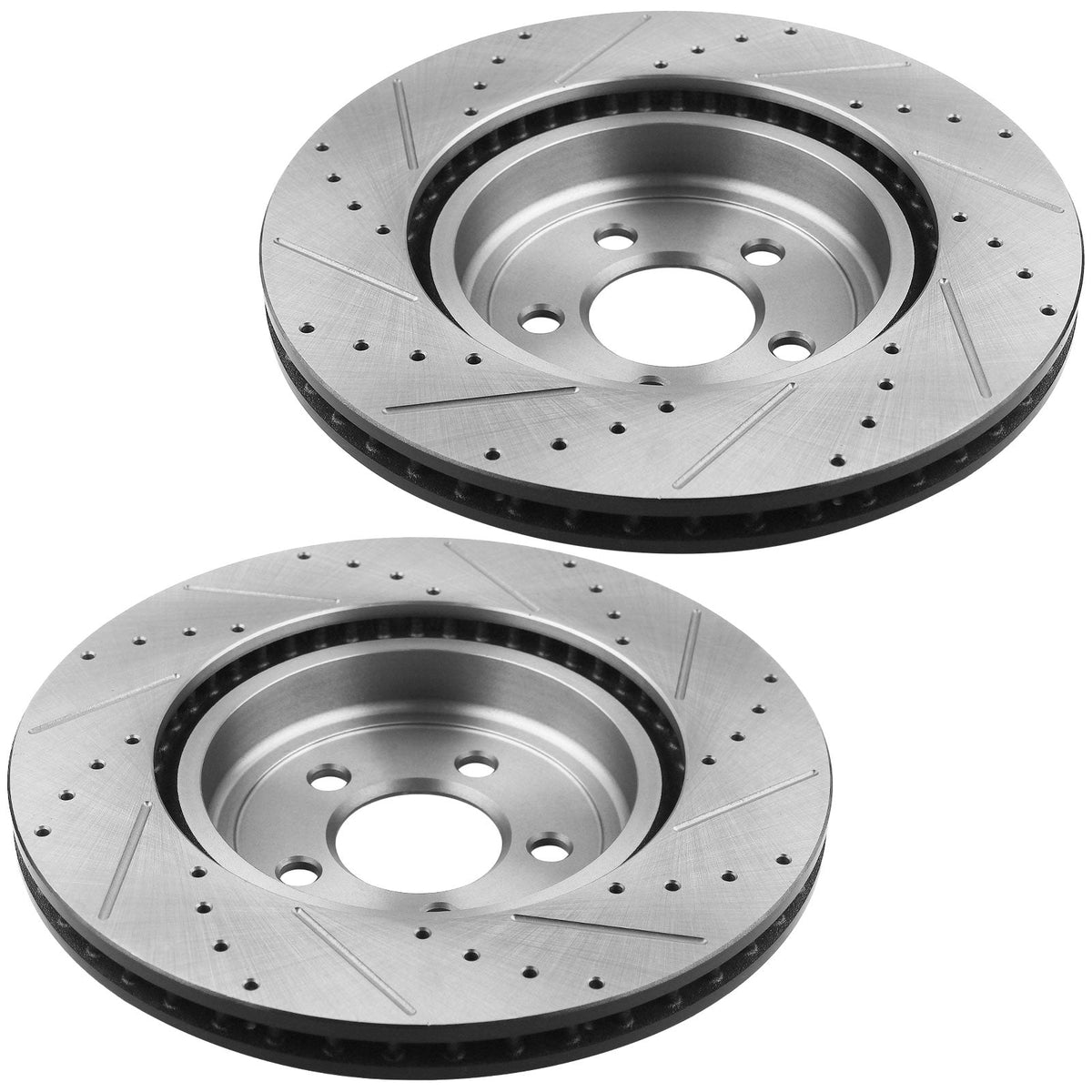 MotorbyMotor Front Brake Rotors 345mm Drilled & Slotted Brake Rotor & Brake Pad Kits Fits for Chrysler 300, Dodge Challenger Charger Magnum MotorbyMotor