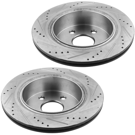 MotorbyMotor Rear Brake Rotors 352mm Drilled & Slotted Brake Rotor Fits for Chrysler Aspen, Dodge Durango Ram 1500 Pickup, Ram 1500 MotorbyMotor