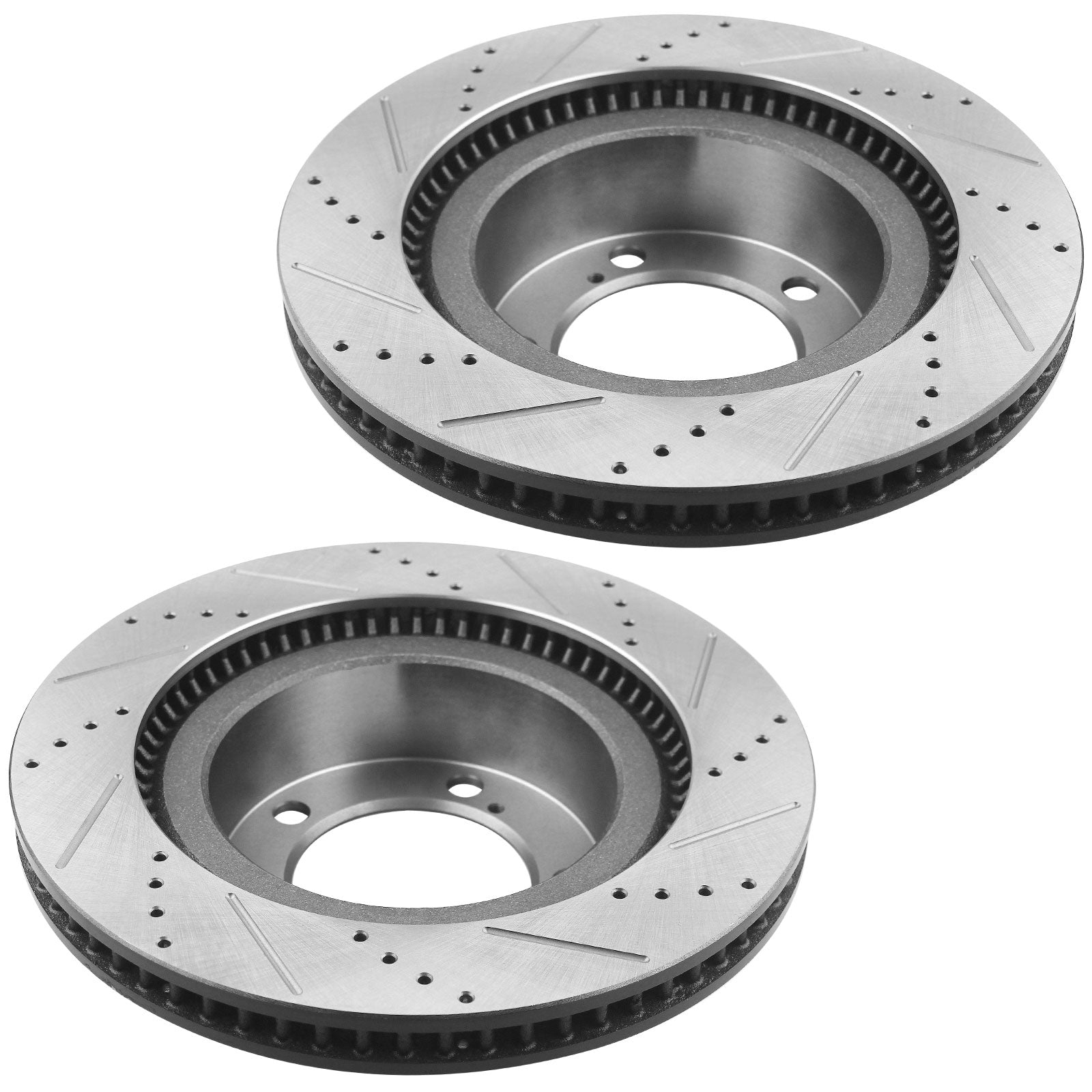 Motorbymotor Front Brake Rotors 354mm E-Coating Drilled & Slotted Brake Rotor & Brake Pad kit Fits for Lexus LX570, Toyota Land Cruiser Sequoia Tundra-All Models MotorbyMotor