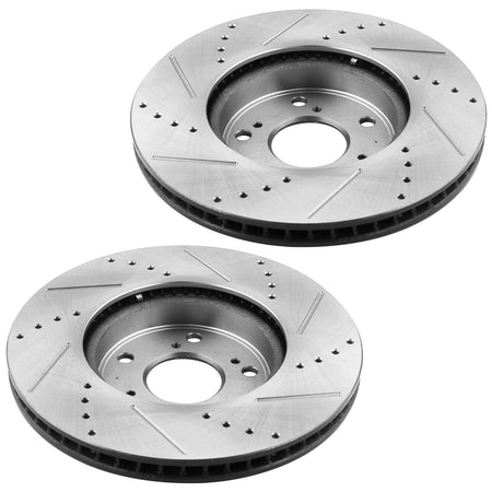 MotorbyMotor Front Brake Rotors 292mm Drilled & Slotted Brake Rotor Fits for Honda Accord Sport Touring Senda EX-L Hybrid EX EX-L LX, EXL MotorbyMotor