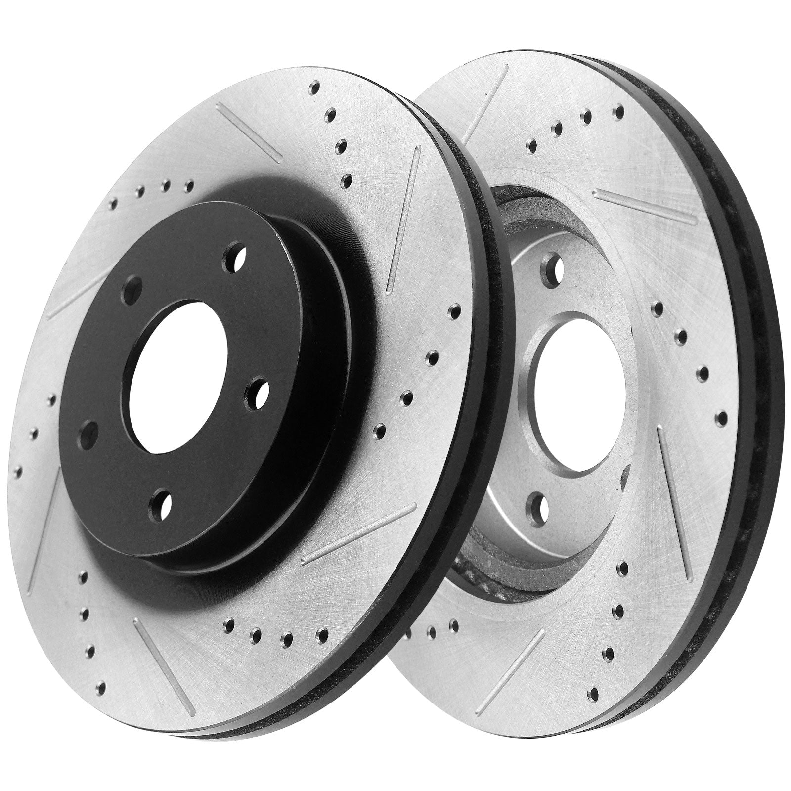 MotorbyMotor Front Brake Rotors 302mm Drilled & Slotted Design Brake Rotor & Brake Pad kit Fits for Dodge Nitro 2007-2011, Jeep Liberty 2008-2012-(Standard Brake Option (302mm Rotor Size) MotorbyMotor