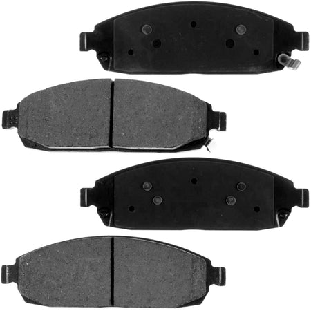 MotorbyMotor 4PC Front Ceramic Brake Pads with Hardware Kits, Jeep (Commander 2006-2010, Grand Cherokee 2005-2010 (Excludes SRT- 8)) Low Dust Brake Pad MotorbyMotor