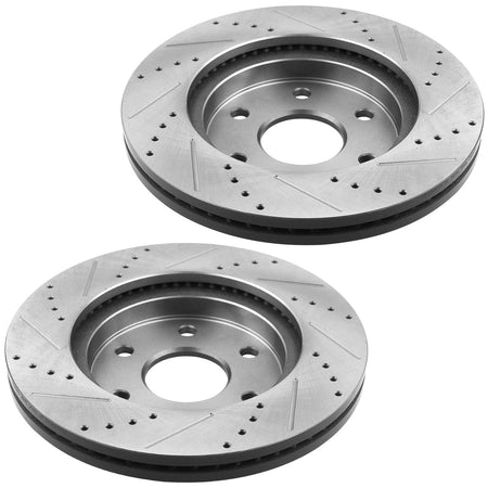 MotorbyMotor Front Brake Rotors 310mm Drilled & Slotted Design Brake Rotor & Brake Pad kit Fits for Chevrolet Colorado, GMC Canyon MotorbyMotor