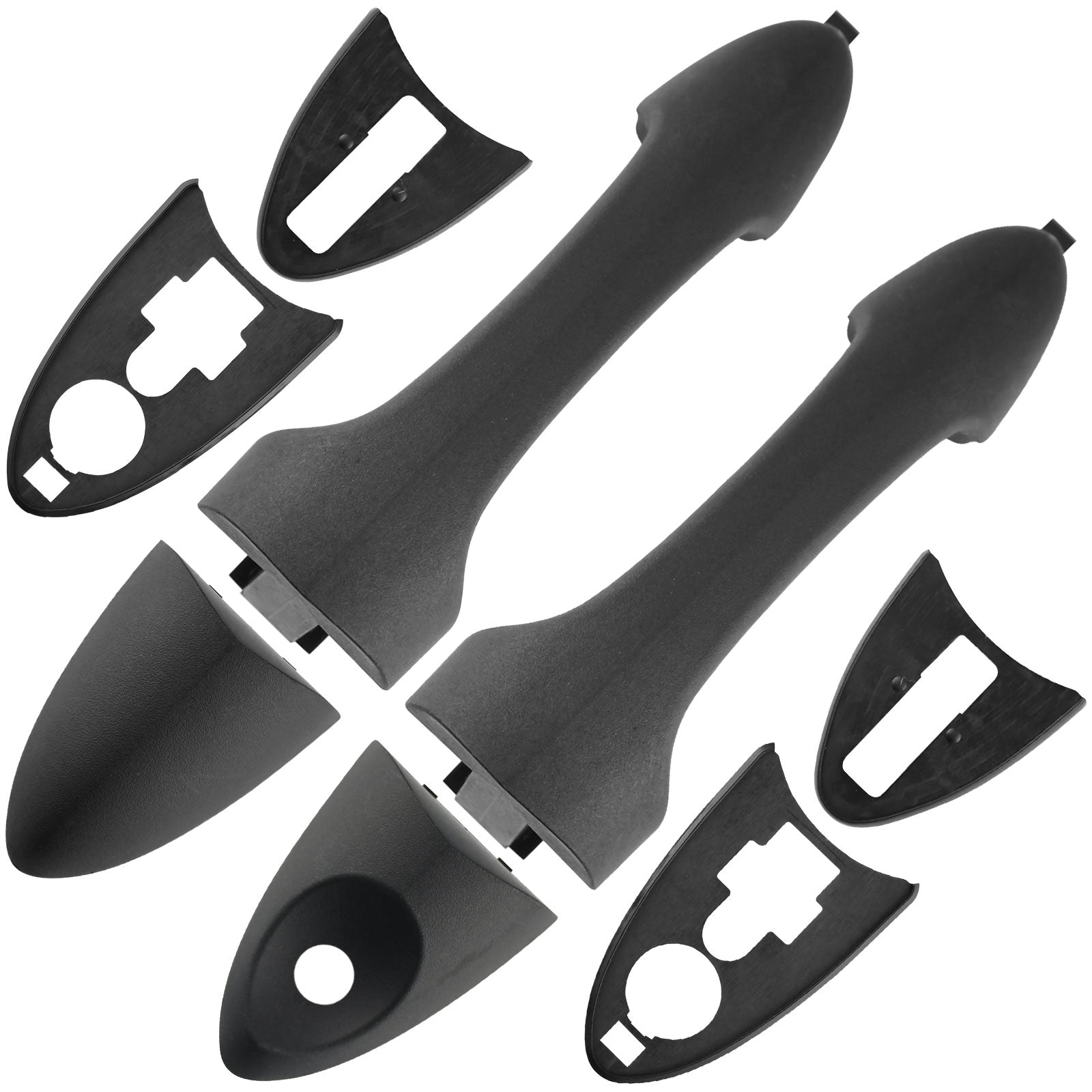 MotorbyMotor 2Pcs Front Exterior Door Handle Fits for Ford Focus 2000-2007, Ford Escape 2001-2007, Mazda Tribute 2001-2006 Outer Outside Car Door Handles MotorbyMotor