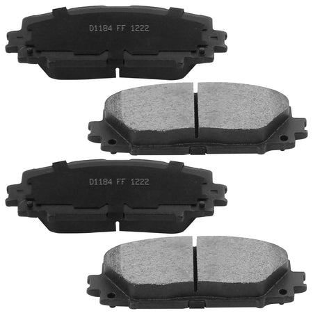 8 PCS Front & Rear Ceramic Brake Pads w/Hardware Kits Fits for 2011-2017 Lexus CT200h, 2010-2019 Toyota Prius, 2012-2015 Toyota Prius Plug-In, 2017-2019 Toyota Pruis Prime Low Dust Brake Pad MotorbyMotor