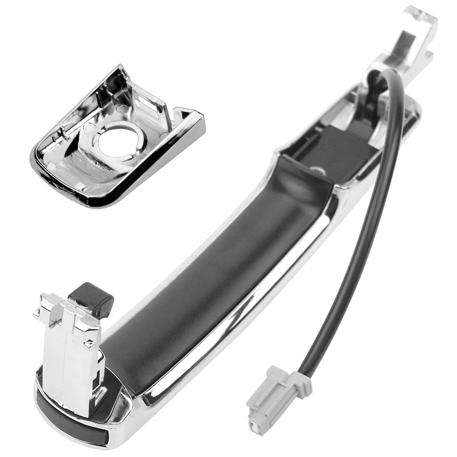 Front Left Exterior Door Handle Fits for Nissan Murano/Rogue/Rogue Select,Infiniti FX35/FX45/G35 Driver Side Outer Door Handles (Chrome Silver) MotorbyMotor