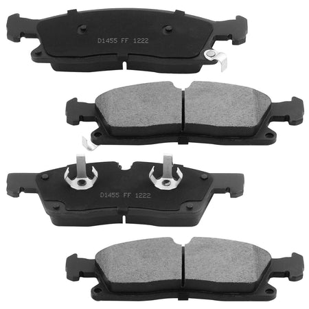 8 PCS Front & Rear Ceramic Brake Pads w/Hardware Kits Fits for Dodge Durango, Jeep Grand Cherokee Low Dust Brake Pad MotorbyMotor
