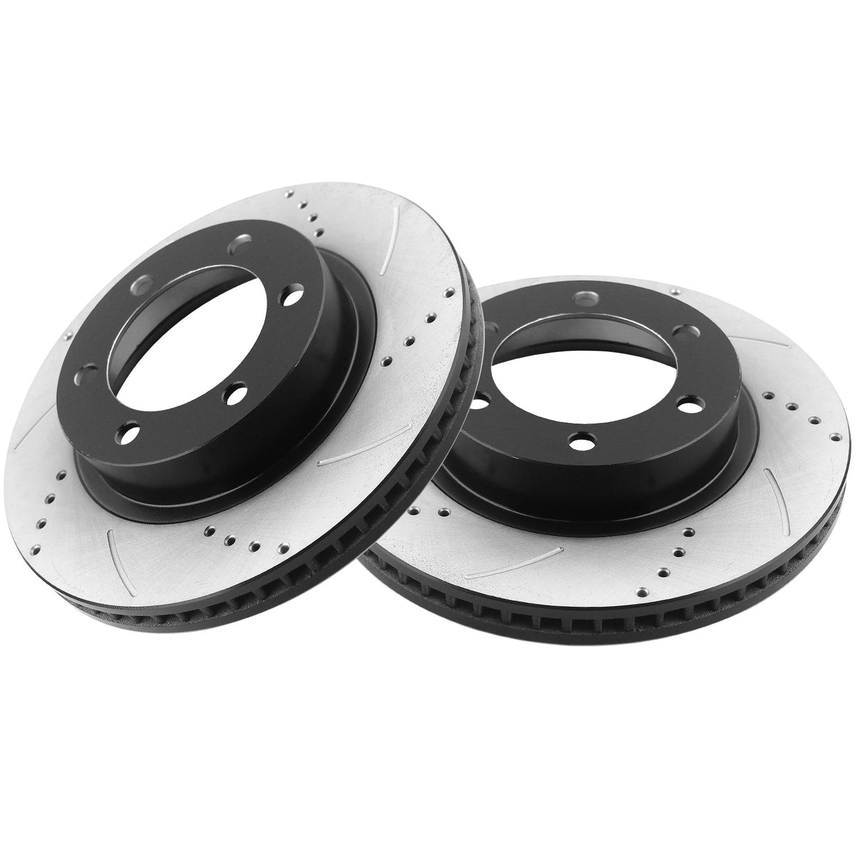 MotorbyMotor Front Brake Rotors 319mm Drilled & Slotted Brake Rotor Fits for Toyota 4Runner 2003 - 2009, Toyota FJ Cruiser 2007 - 2014, Toyota Tacoma 2005 - 2020 MotorbyMotor