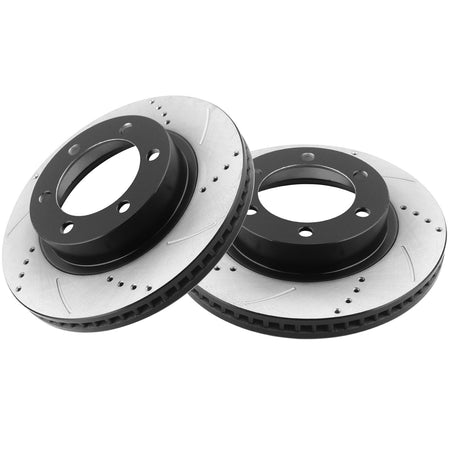 MotorbyMotor Front Brake Rotors 319mm Drilled & Slotted Brake Rotor Fits for Toyota 4Runner 2003 - 2009, Toyota FJ Cruiser 2007 - 2014, Toyota Tacoma 2005 - 2020 MotorbyMotor