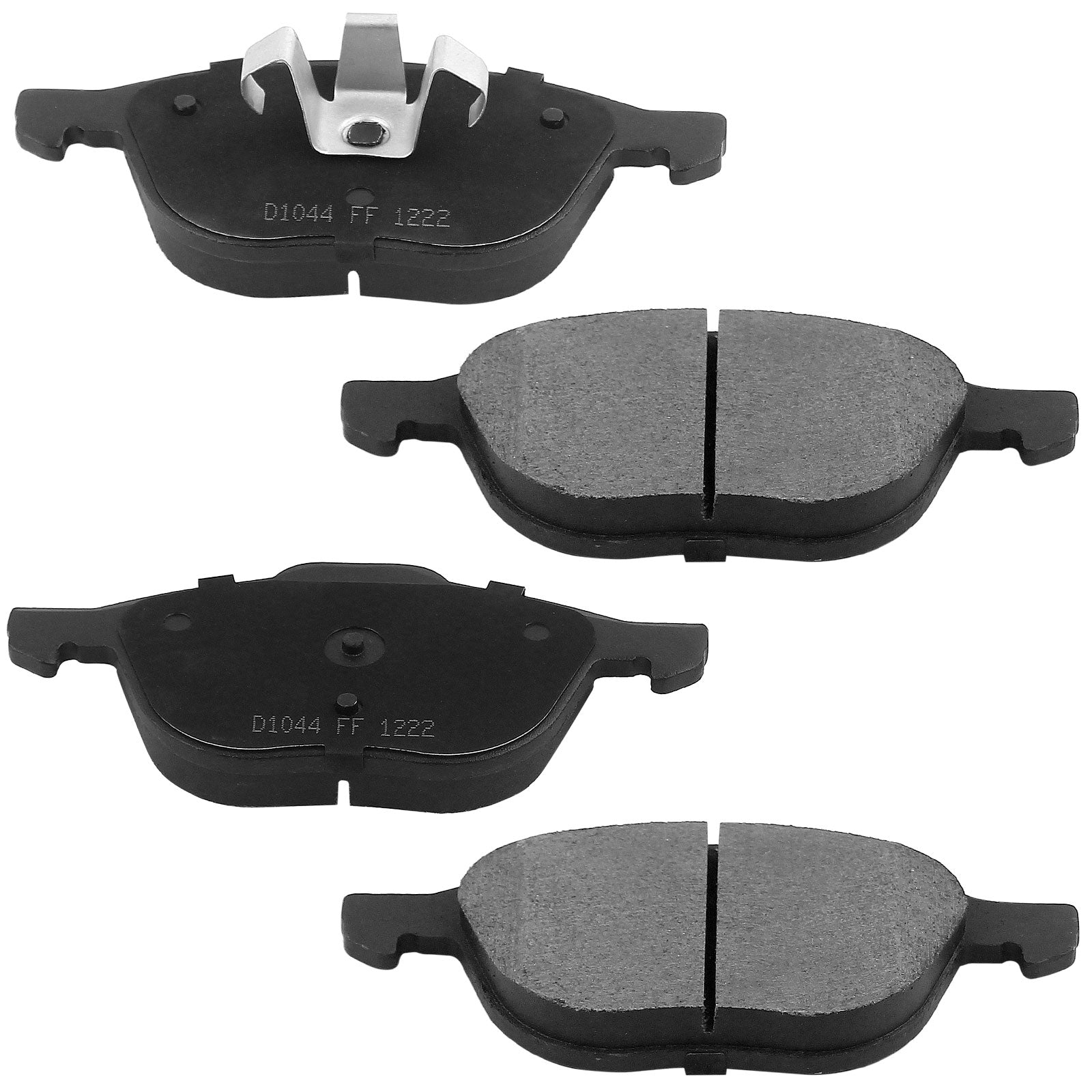 MotorbyMotor Front Brake Rotors 278mm Drilled & Slotted Design Brake Rotor & Brake Pad kit Fits for Ford Focus 2005-2007 MotorbyMotor