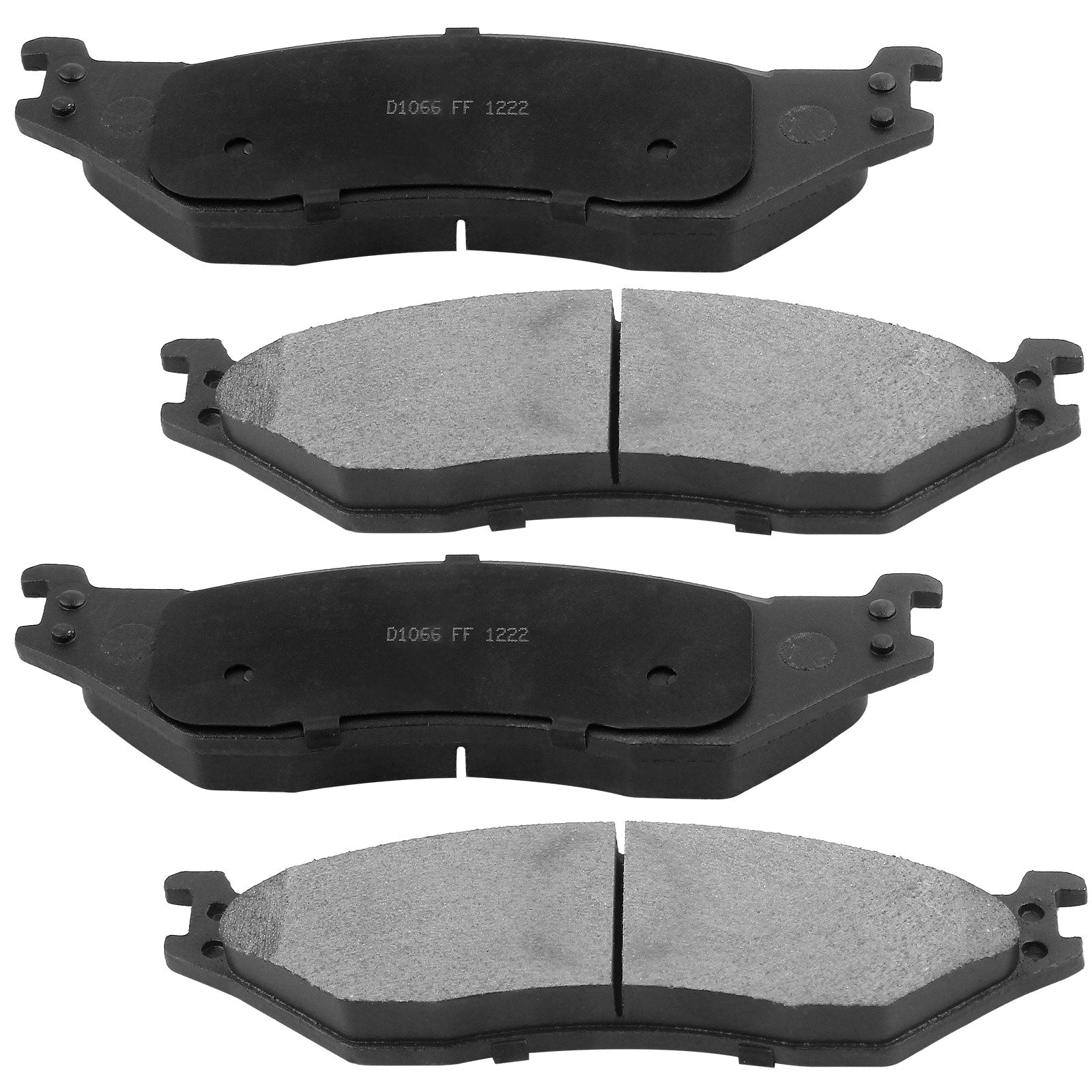 Front & Rear Ceramic Brake Pads w/Hardware Kits Fits for Ford F-450 F-550 Super Duty (All Models)-Ceramic Low Dust Brake Pad-4 Pack MotorbyMotor
