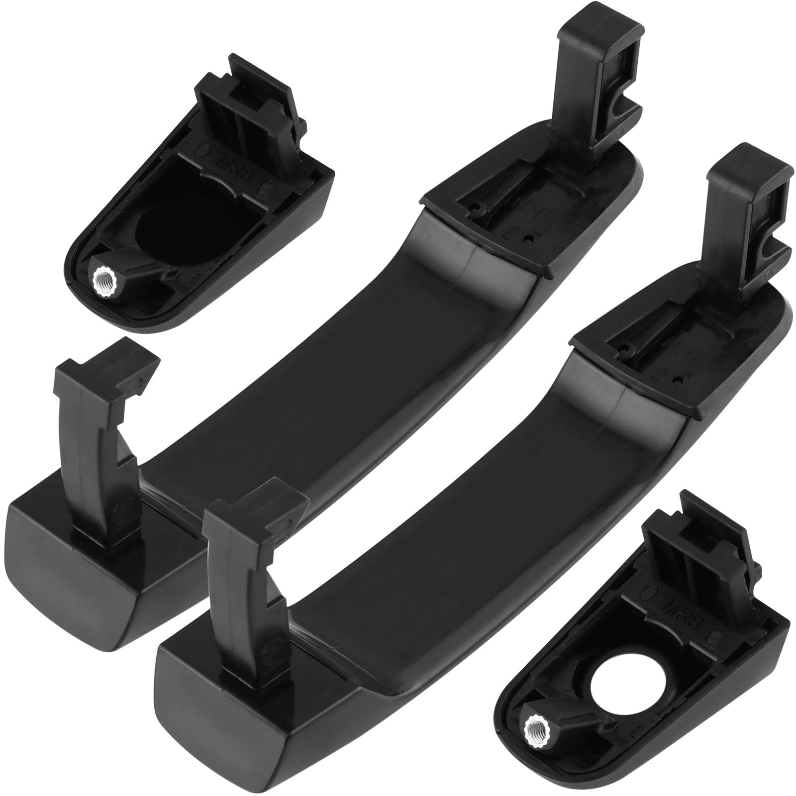 Front Exterior Door Handle Fits for Chevy Equinox HHR Malibu, Pontiac G6 Torrent, Suzuki XL-7 Car Door Handle (Black, Driver & Passenger Side) MotorbyMotor