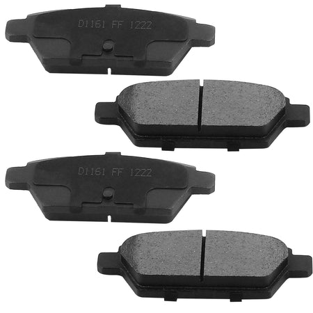 MotorbyMotor Rear Brake Rotors & Brake Pad Kit 280mm Drilled & Slotted Design Fits for Ford Fusion, Lincoln MKZ Zephyr, Mazda 6, Mercury Milan MotorbyMotor