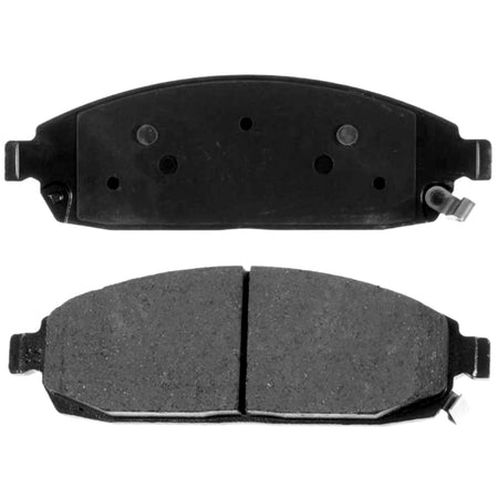 MotorbyMotor 4PC Front Ceramic Brake Pads with Hardware Kits, Jeep (Commander 2006-2010, Grand Cherokee 2005-2010 (Excludes SRT- 8)) Low Dust Brake Pad MotorbyMotor