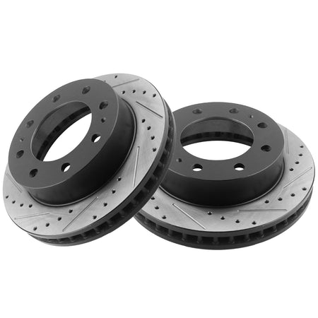MotorbyMotor Front Brake Rotors 324.6 mm Drilled & Slotted Brake Rotor Fits for Chevy Avalanche Express 2500 3500 Silverado 1500 2500 3500, GMC Savana 2500 3500 Sierra 1500 2500 3500 Yukon XL MotorbyMotor