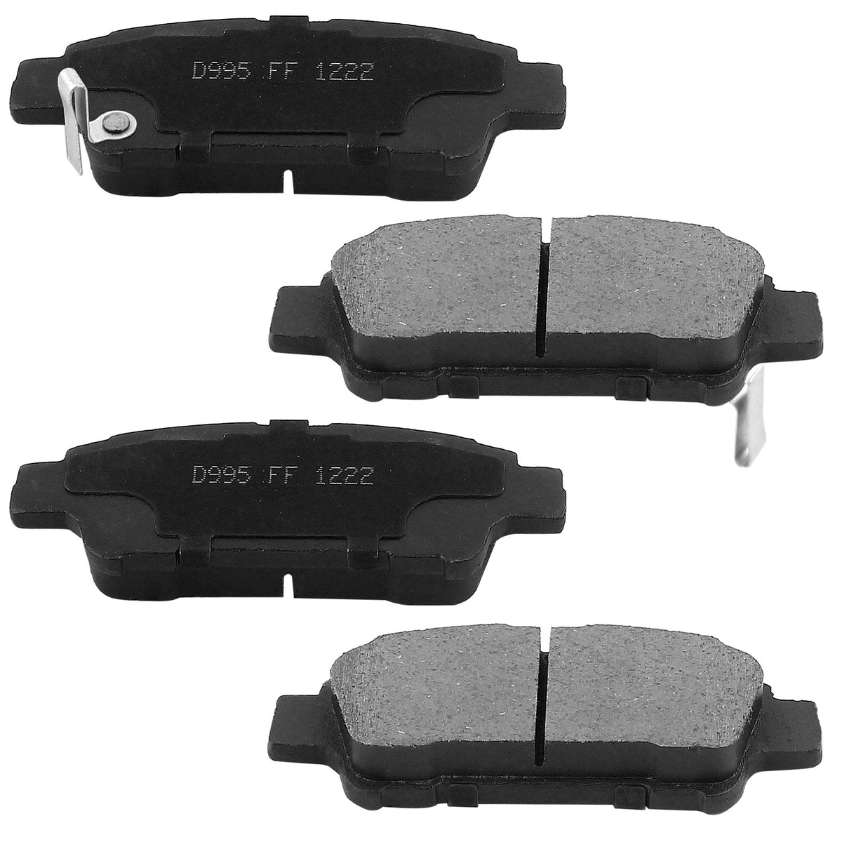 Motorbymotor Rear Brake Rotors 291mm Drilled & Slotted Design Brake Rotor & Brake Pad kit Fits for Toyota Sienna 2004-2010 MotorbyMotor