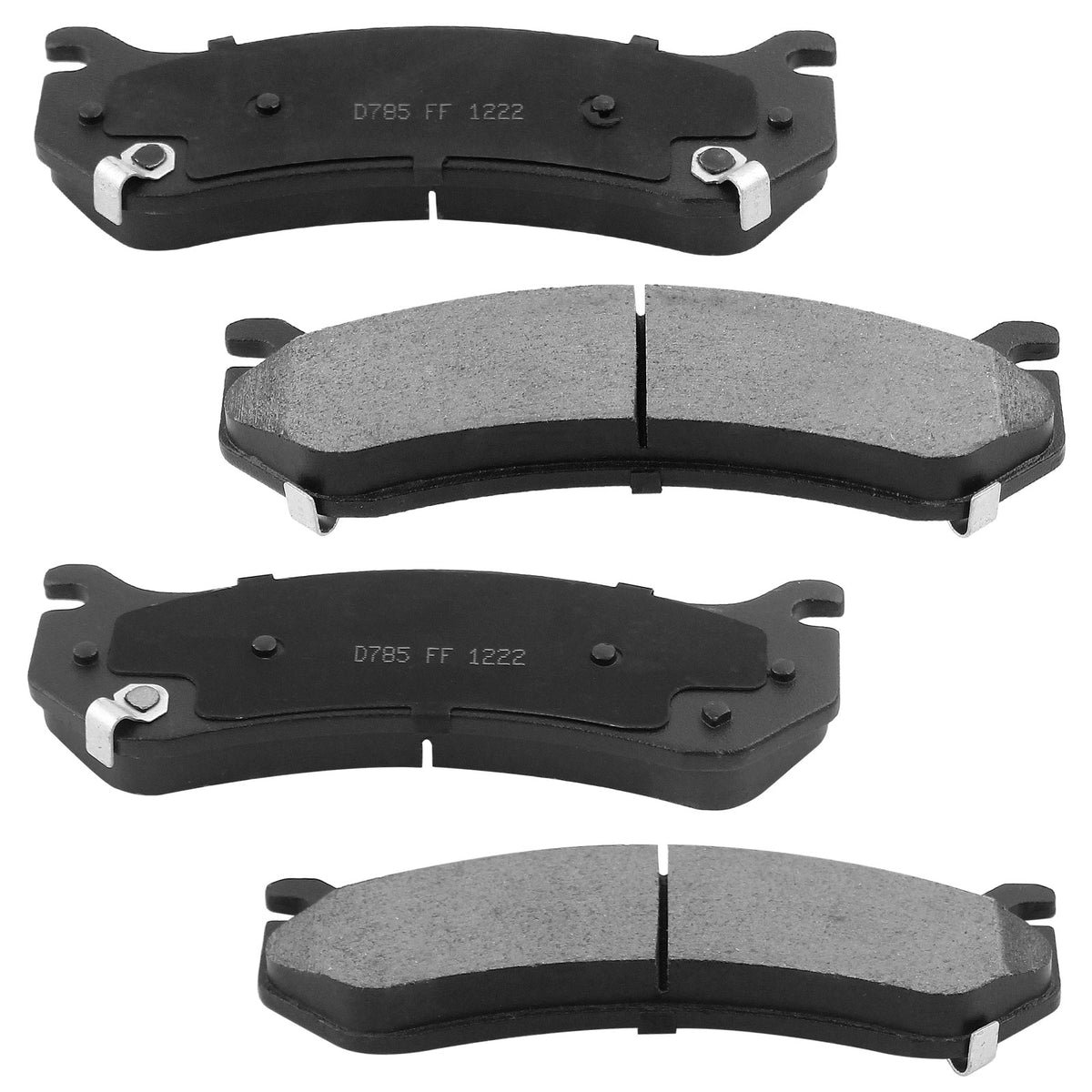 Front Ceramic Brake Pads w/Hardware Kits Fits for Cadillac Escalade EXT ESV, Chevy Tahoe Astro Avalanche Express Silverado Suburban 1500 2500, GMC GMC Safari Savana 1500 2500 Yukon XL-4 Pack MotorbyMotor