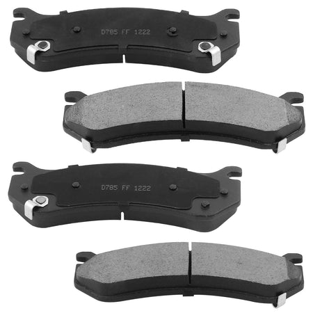 Front Ceramic Brake Pads w/Hardware Kits Fits for Cadillac Escalade EXT ESV, Chevy Tahoe Astro Avalanche Express Silverado Suburban 1500 2500, GMC GMC Safari Savana 1500 2500 Yukon XL-4 Pack MotorbyMotor