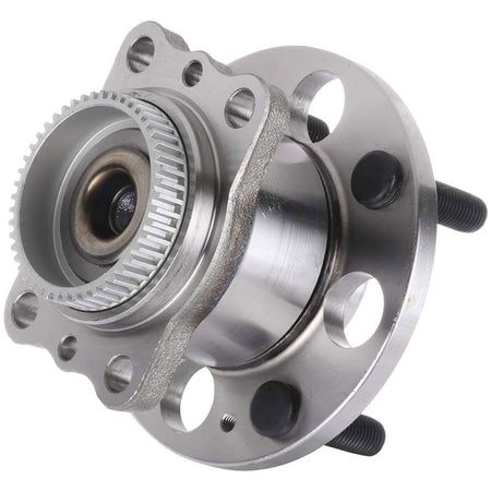 MotorbyMotor 512483 Rear Wheel Bearing and Hub Assembly with 4 Lugs Fits for 2012-2017 Hyundai Accent, 2012-2017 Kia Rio Low-Runout OE Directly Replacement Hub Bearing (w/ABS) MotorbyMotor