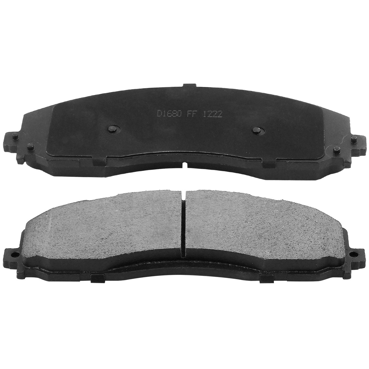 MotorbyMotor 4PC Front Ceramic Brake Pads with Hardware Kits, Ford F-250 F-350 F-450 Super Duty Low Dust Brake Pad (4WD 4x4) MotorbyMotor
